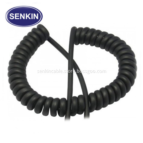Hot PU 7pin Coiled Spring Trailer Cables